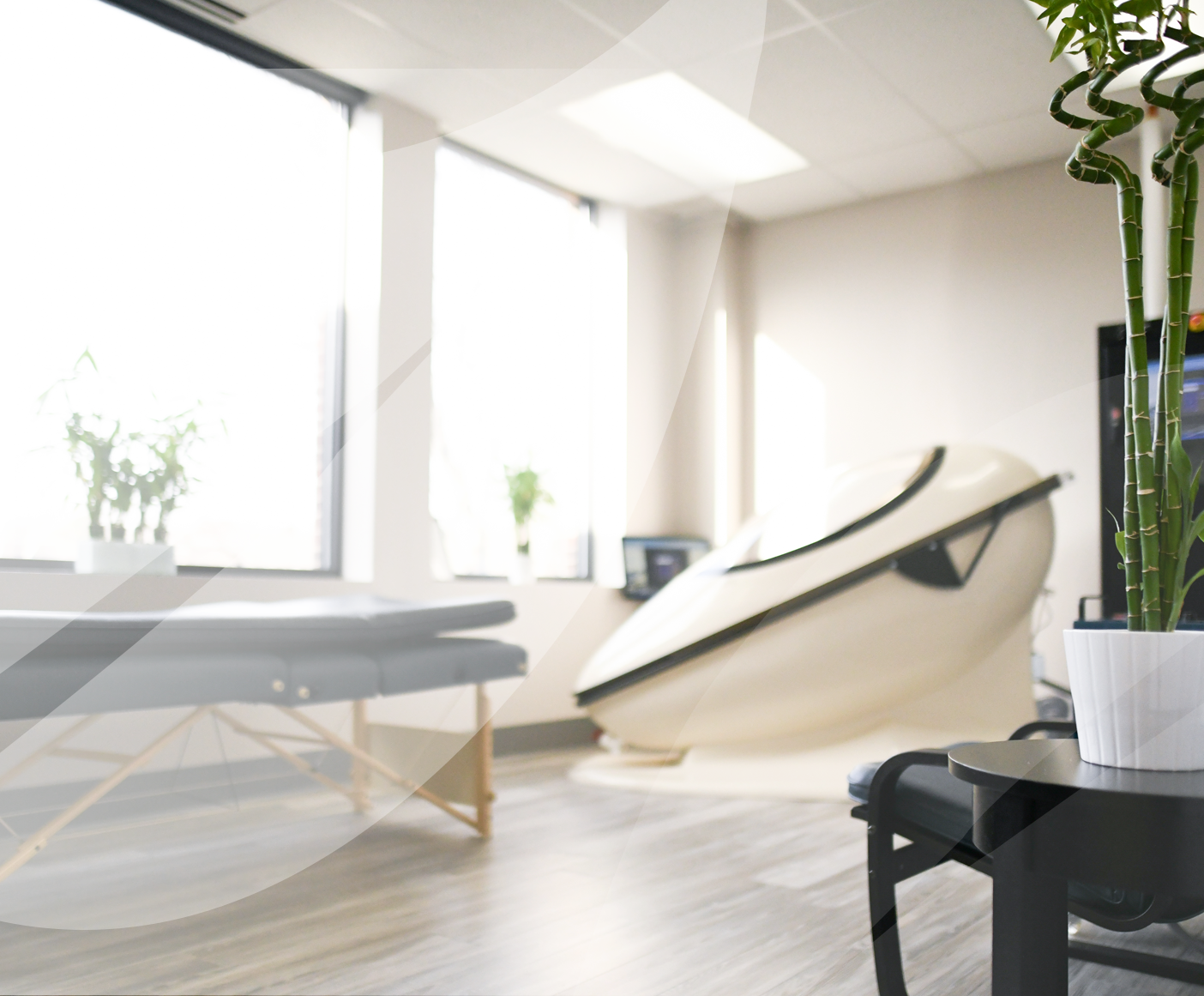 A CVAC Pod installed in a treatment room at AIM Clinic in New Hampshire.